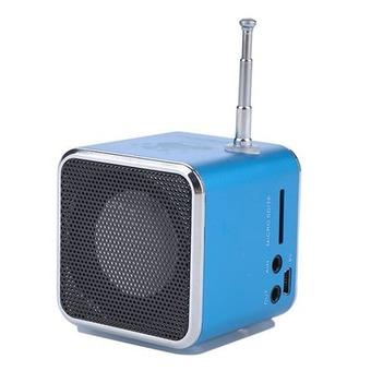 Micro SD TF Mini USB Speaker Music Player Portable Blue (Intl)  