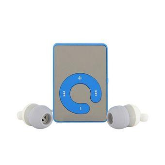 Mini Clip-on MP3 Player with TF Card Slot Blue  