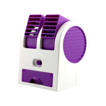 Mini Portable USB Ultra-quiet No Leaf Air Conditioning Fan With Drawer To Put Ice Or Perfume To Make You Cool(Purple) (Intl)  