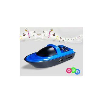 Mini Ship Design MP3 Player with TF Card Reader Blue  