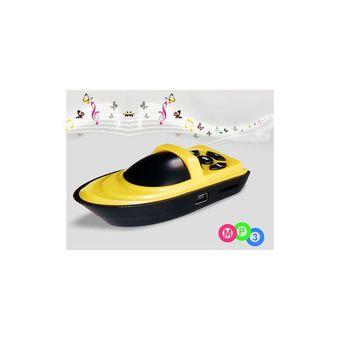 Mini Ship Design MP3 Player with TF Card Reader Yellow  