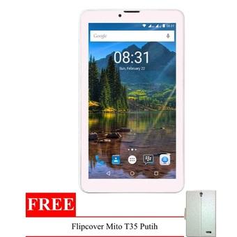 Mito T35 Fantasy Tablet - 8GB + Gratis Flipcover - Putih  