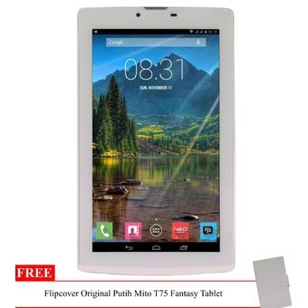 Mito T75 Fantasy Tablet - 8 GB - Putih + Gratis Flipcover Original  