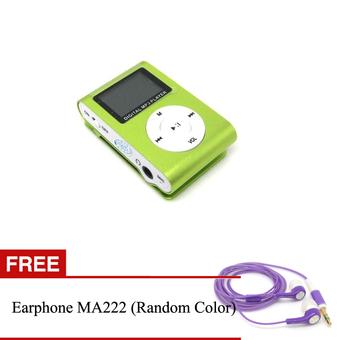 Music Angel MP3 Player Jogja - Hijau + Gratis Earphone MA222  