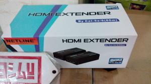 NetLine HDMI Extender > Range 60m by Cat.5e/6 UTP LAN Cable