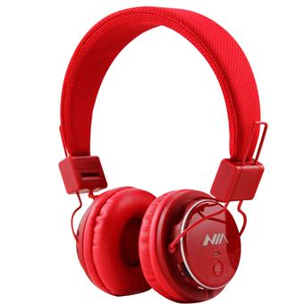Nia Q8 Headset Bluetooth FM Radio & Slot Micro SD - Merah  
