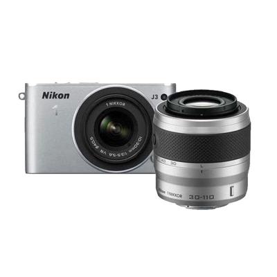 Nikon 1 J3 KIT 10-30mm & 30-110mm Silver Kamera Mirrorless