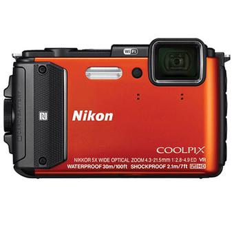 Nikon AW 130 Waterproof Wifi Camera - 16.1MP - 5x Optical Zoom - Orange  