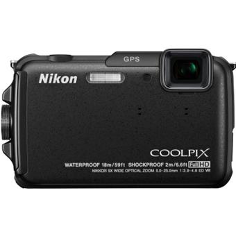 Nikon AW120 Underwater Adventure - 16 MP - 5X Optical Zoom - Black  