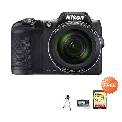 Nikon Coolpix L840 Kamera Pocket + SDHC Extreme 16GB/90 Mbps + Tripod Promos + Anti gores