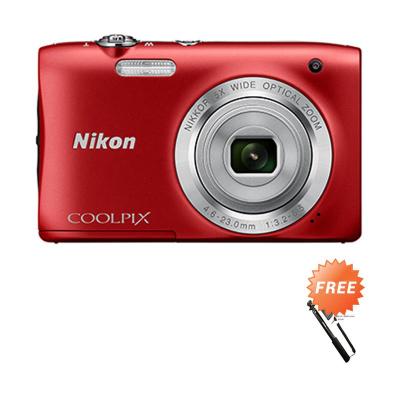 Nikon Coolpix S2900 Red Kamera Pocket + Tongsis