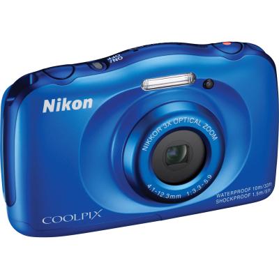 Nikon Coolpix S33 Kamera Pocket - Blue [Waterproof] + Free Memory Sandisk 8GB + Tas + Screen Guard