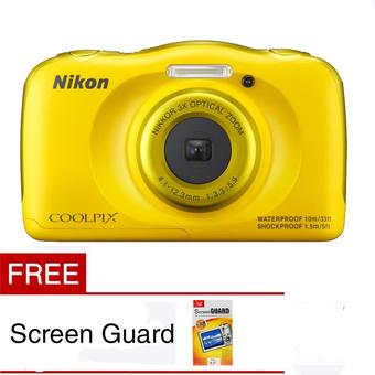 Nikon Coolpix S33 - Kuning + Gratis Screen Guard  