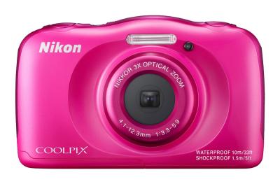 Nikon Coolpix S33 Waterproof Pink Kamera Pocket + Memory Sandisk 8GB + Tas + Screen Guard