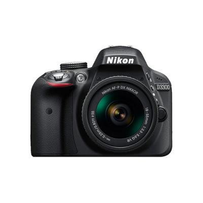 Nikon D-SLR D3300 Black Digital SLR Camera 24MP - Hitam