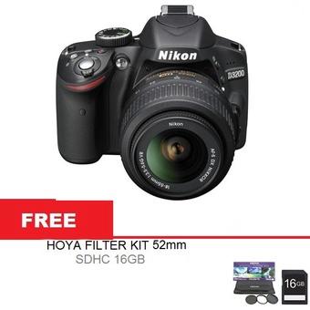 Nikon D3200 Kit 18-55mm VR II + Gratis Hoya Filter Kit + SDHC 16GB  