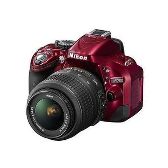Nikon D5200 DSLR Camera With 18-55mm + 55-200mm + 50mm F/1.8 G Lens Kit Red  