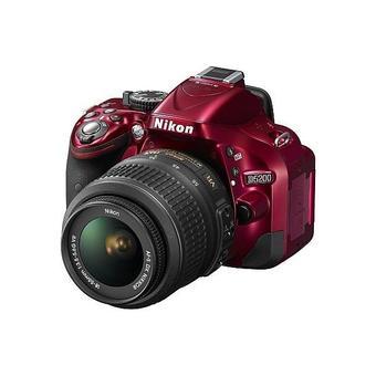 Nikon D5200 DSLR Camera With 18-55mm +70-300mm G + 50mm F1.8 D Lens Kit Red  