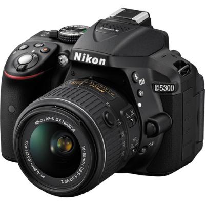 Nikon D5300 Black DSLR with 18-55mm VR II Lens Kit(Multi Language)
