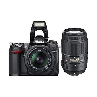 Nikon D7000 Digital SLR Camera With 18-55mm VR & 55-300mm VR Twin Lens Black  