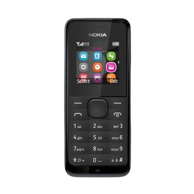 Nokia 105 Black New Edisi 2015 Handphone [4 MB / Single Sim]