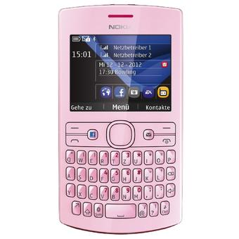 Nokia Asha 205 - Single SIM - Merah Muda  