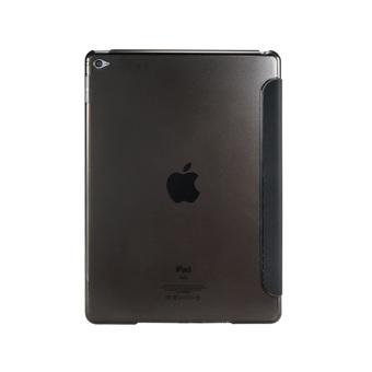 OEM Tri-fold Faux Leather & Plastic Protective Flip Case for iPad 6/iPad Air 2 Black  