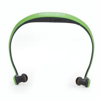 OEM Wireless Headset MP3 Player dengan FM Radio - Hijau  
