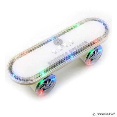 OPTIMUZ Portabel Bluetooth LED Light Scooter - White