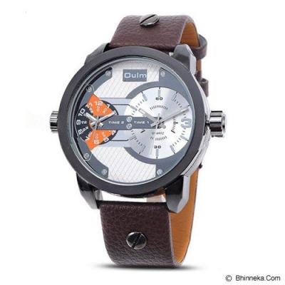 OULM Dual Time Watch For Men [3221] - Brown