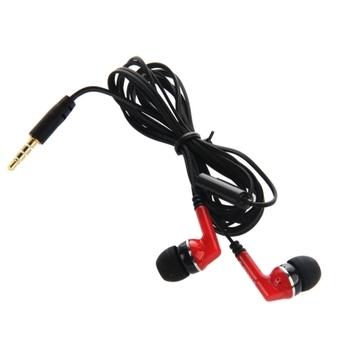 OVLENG Stereo Hands-free Earphone with Mic, Length: 1.2m (Red)  