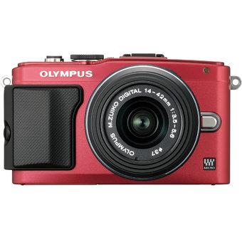 Olympus E-PL6 + 14-42mm + 40-150mm Twin Lens kit Red  