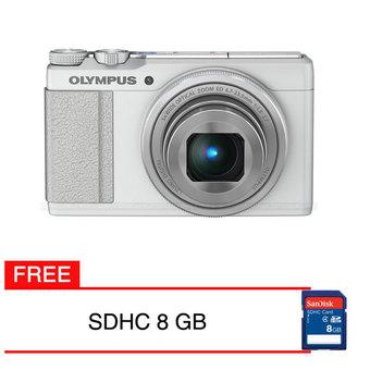 Olympus Kamera XZ 10 - 12 MP - Putih + Gratis SDHC 8 GB  