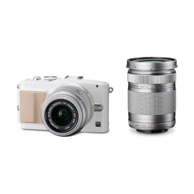 Olympus PEN E-PL5 Double Zoom Kit Putih Silver Kamera Mirrorless