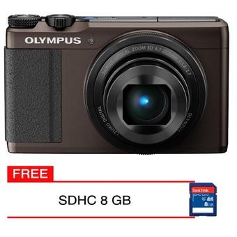 Olympus Stylus XZ 10 Brown Kamera Pocket + Gratis Memory Card 8 GB  