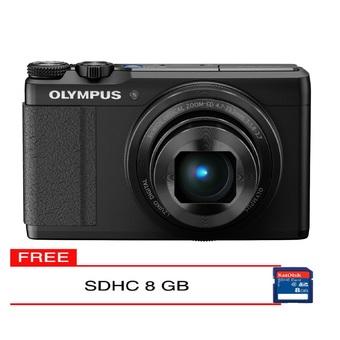 Olympus Stylus XZ 10 Hitam Kamera Pocket + Gratis Memory Card 8 GB  