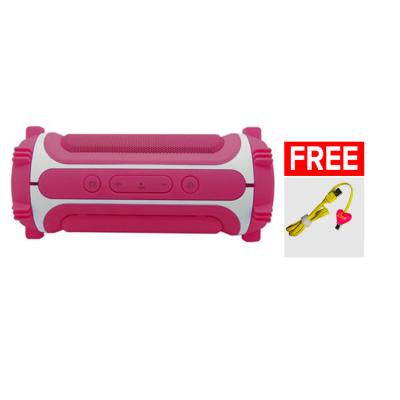 Optimuz Speaker Portable XBass ITA - Pink + FREE Produk Kabel Micro USB LED Karakter Love