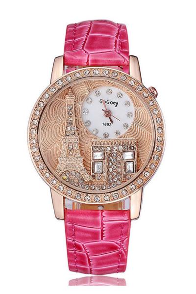 Ormano Fashion Eiffel Diamond Watch Pink - Jam Tangan Wanita