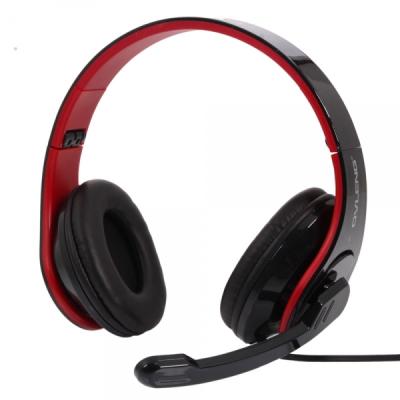 Ovleng OV-Q8 Elegant Fashionable Comfortable USB Headphone - Red/Black