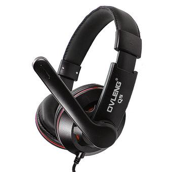 Ovleng Q5 Fashion Stereo USB Game Headphone Super Bass Headset With Mic For PC Laptop - Black (Intl)  
