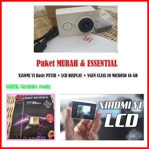 PAKET MURAH Xiaomi Yi Cam + LCD Display - FREE Micro SD VGEN 16 GB