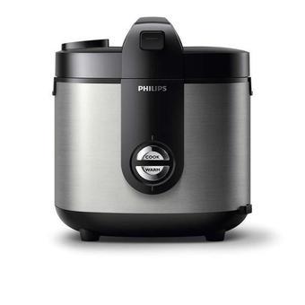 PHILIPS Rice Cooker Stainless ProCeramic 2 Liter HD3128 - Hitam  