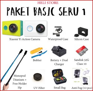 Paket Basic Seru 1 Xiaomi Yi Action Camera - Basic Edition