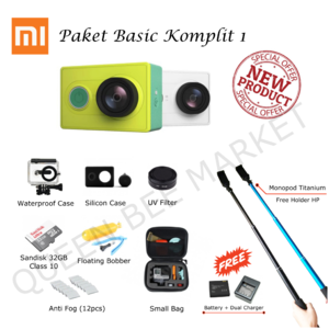 Paket Komplit Xiaomi Yi Action Camera - Basic Edition ( 1 )