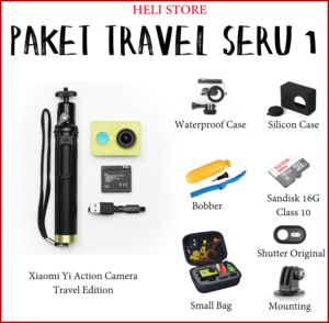Paket Travel Seru 1 Xiaomi Yi Action Camera - Travel Edition
