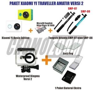 Paket Xiaomi Yi Traveller Amatir Versi 2 || BNIB Garansi 1 Tahun