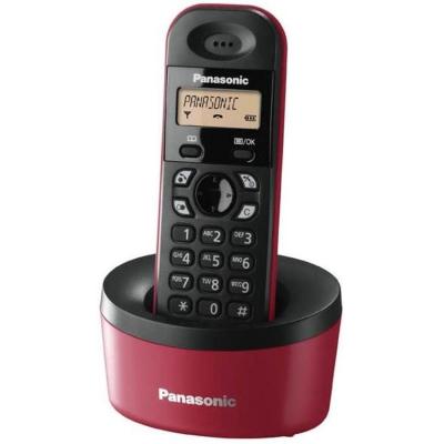 Panasonic KX-TG1311 - Telepon Wireless - Hitam Merah