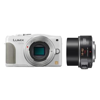 Panasonic LUMIX DMC GF6 X (White) with VARIO PZ 14-42mm Lens Kit  