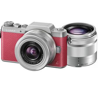 Panasonic Lumix DMC-GF7 16MP Camera with 12-32mm + 35-100mm Twin Lens Kit Pink Silver?  