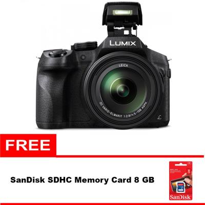 Panasonic Lumix FZ300 4K Kamera Pocket - Hitam [12.1 MP] + Free Sandisk SDHC 8 GB